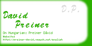 david preiner business card